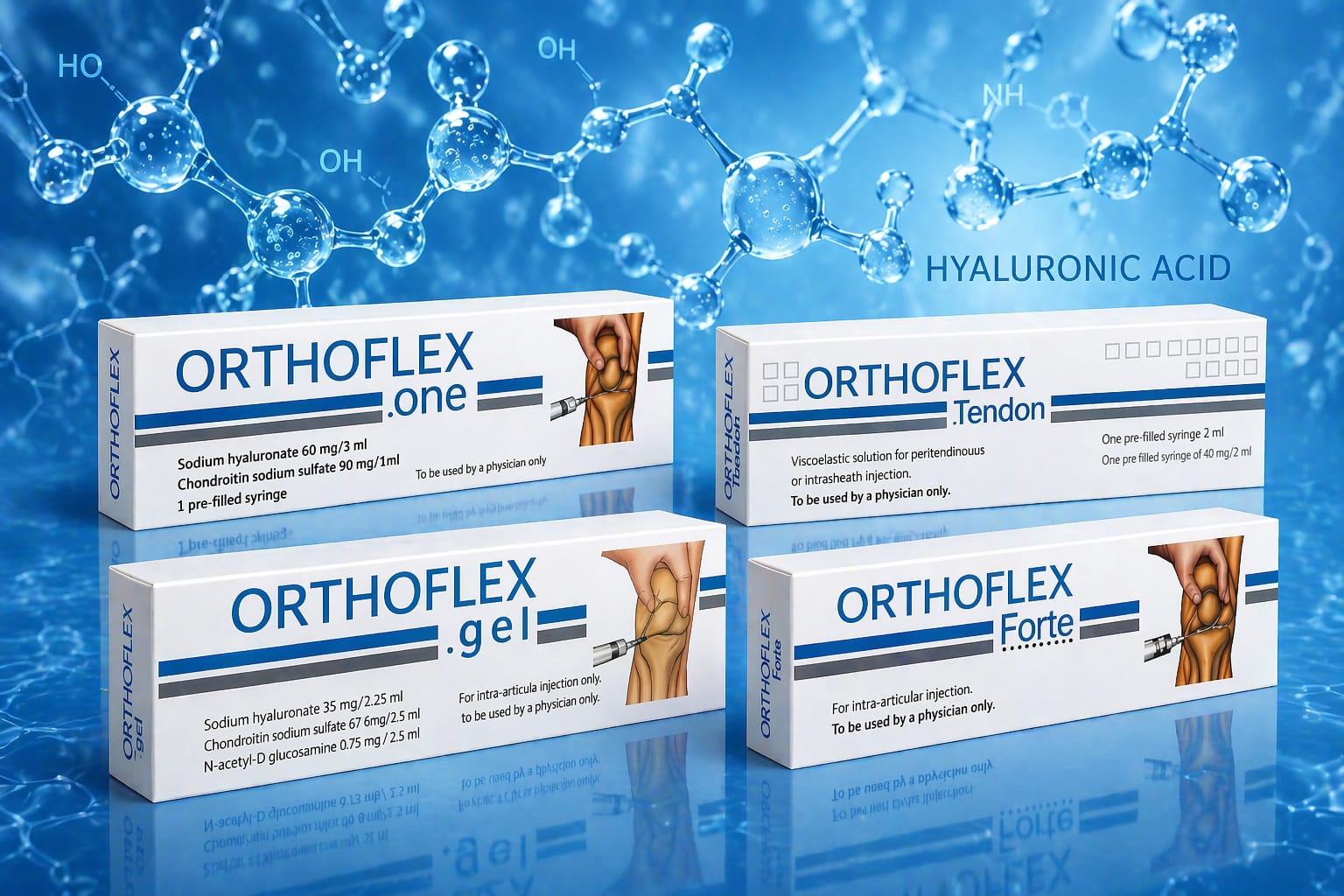 ORTHOFLEX product line — forte, one, gel, tendon